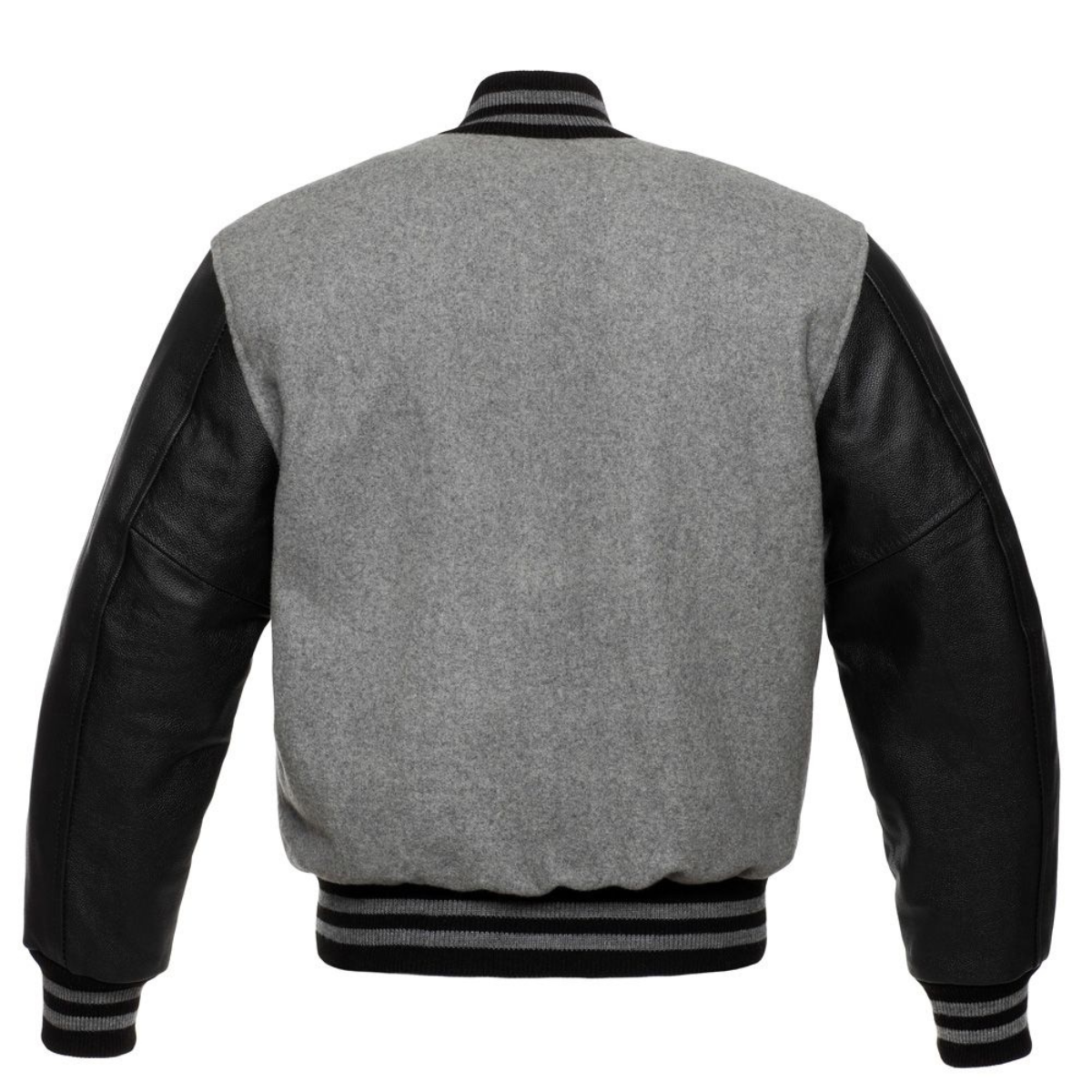 Back Image of Faux Leather Varsity Jacket