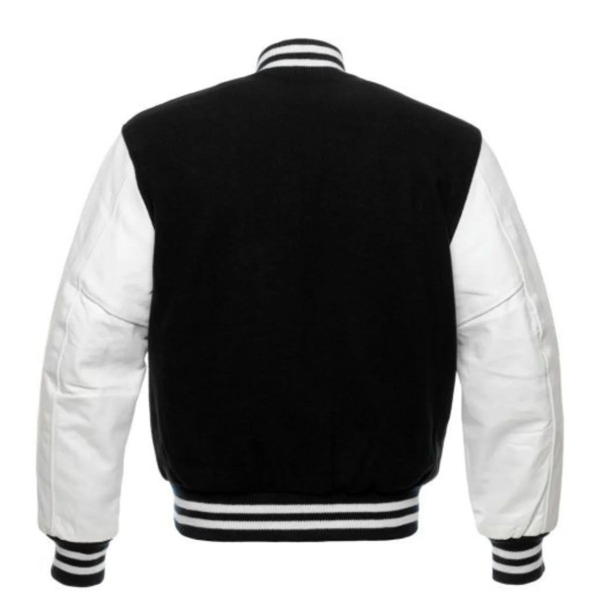 Back Image of Black Varsity Jacket