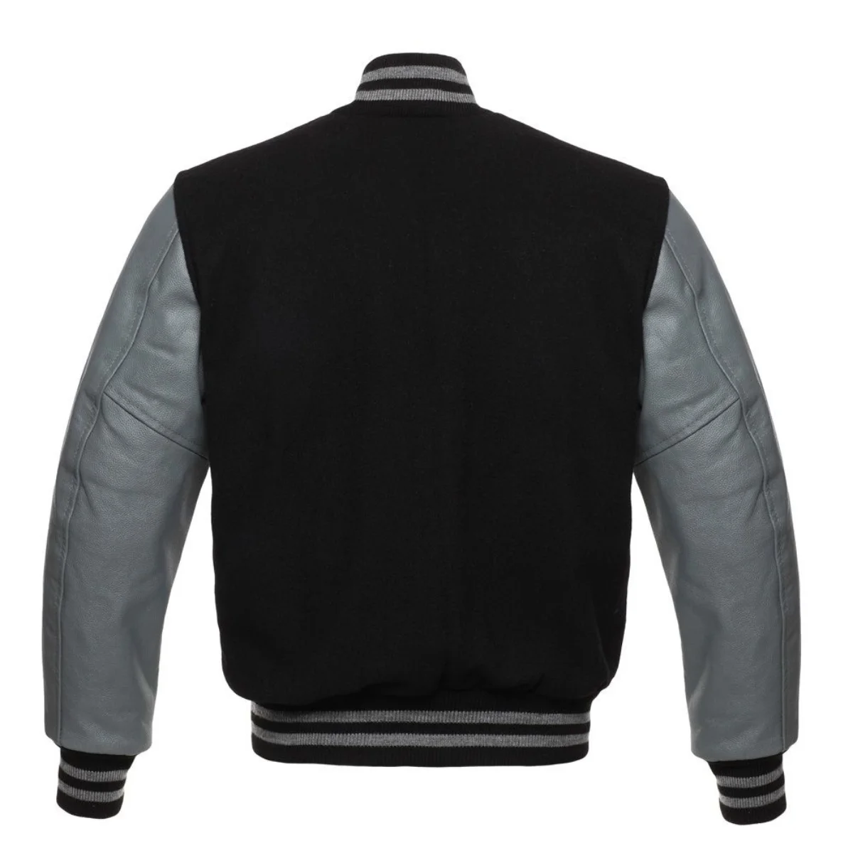 Back Image of Black Varsity Jacket