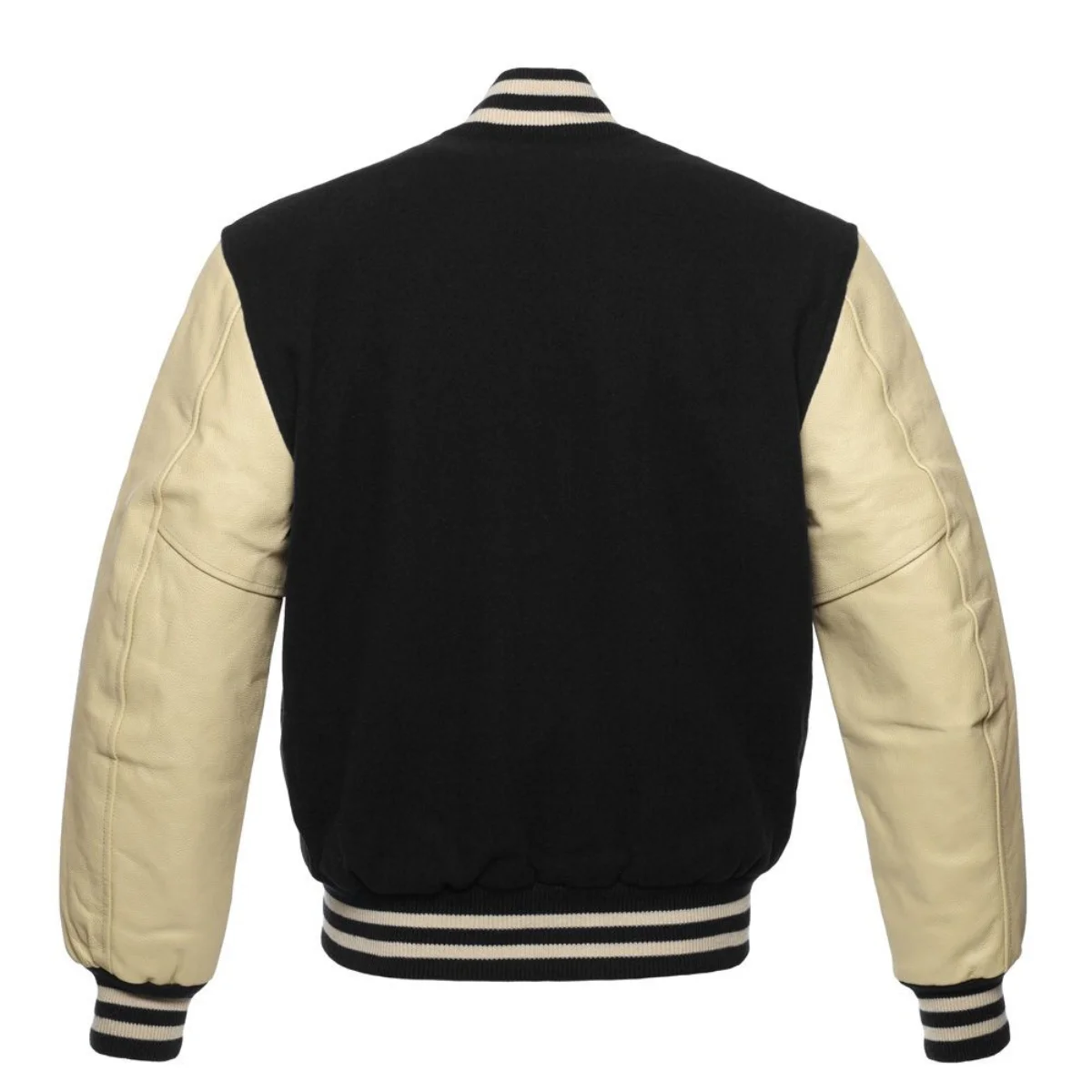 Back Image of Black Varsity Jacket