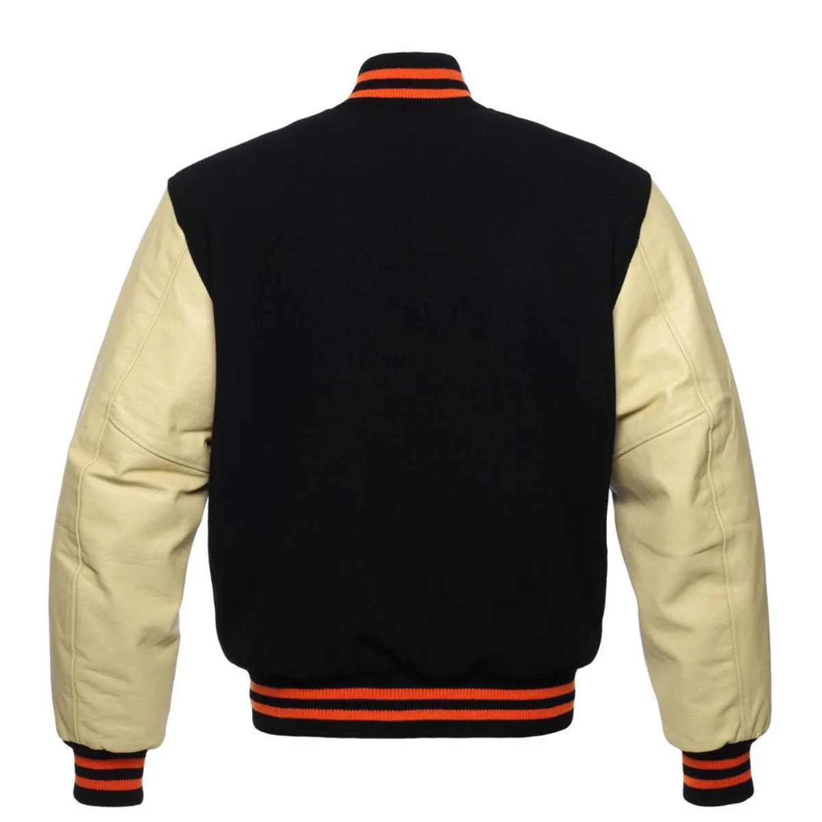 Back Image of Black Varsity Jacket