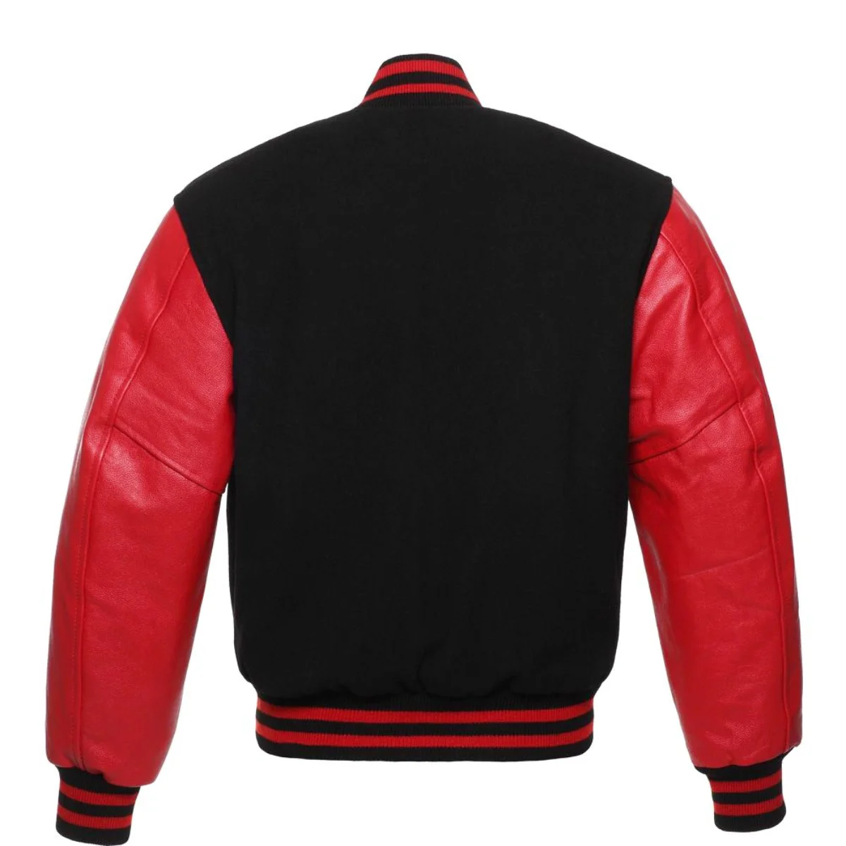 Back Image of Black Varsity Jacket