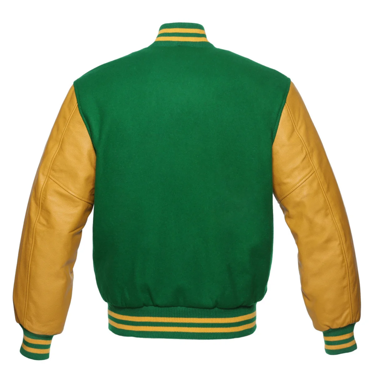 Back Image of Green Varsity Jacket