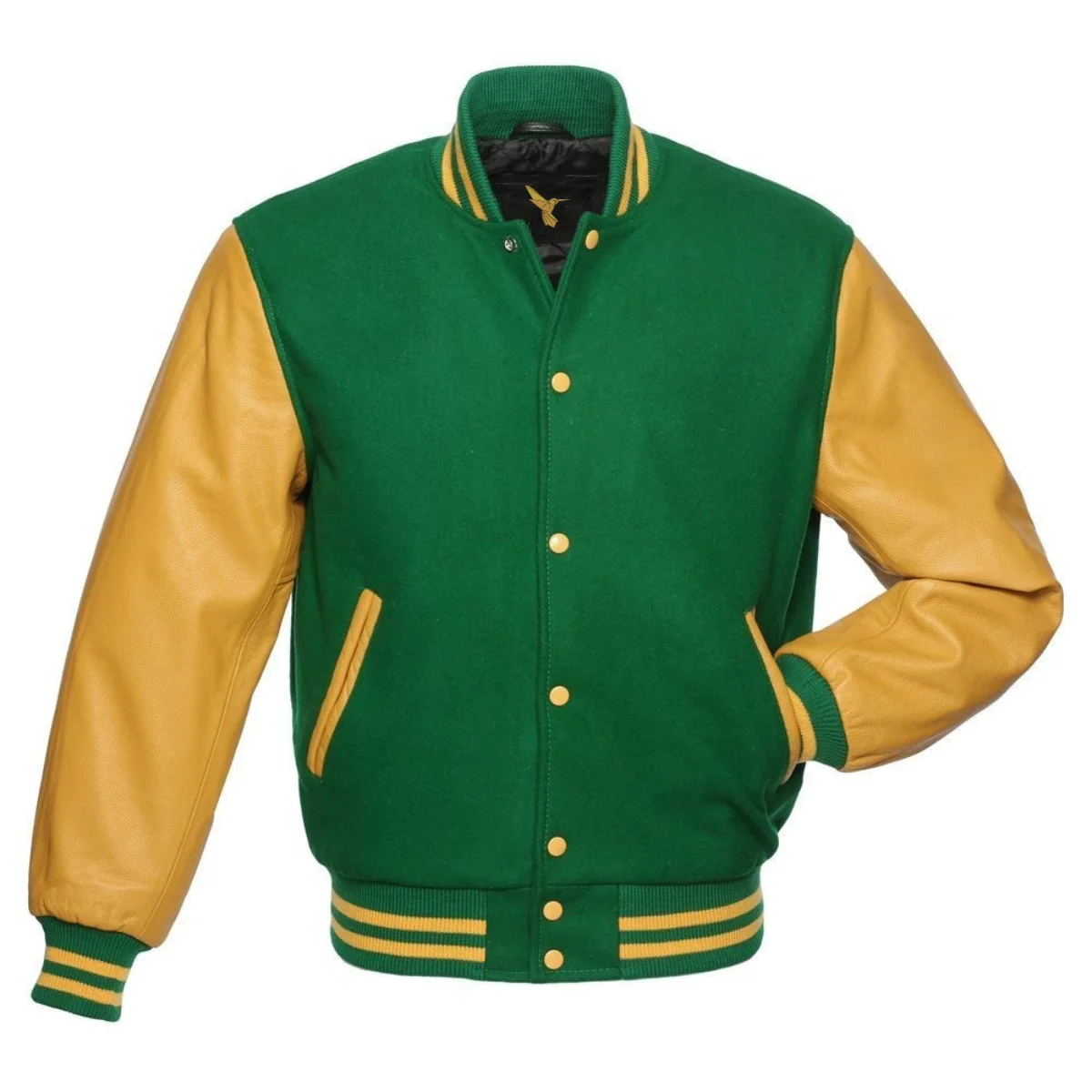 Inner Side of Green Varsity Jacket