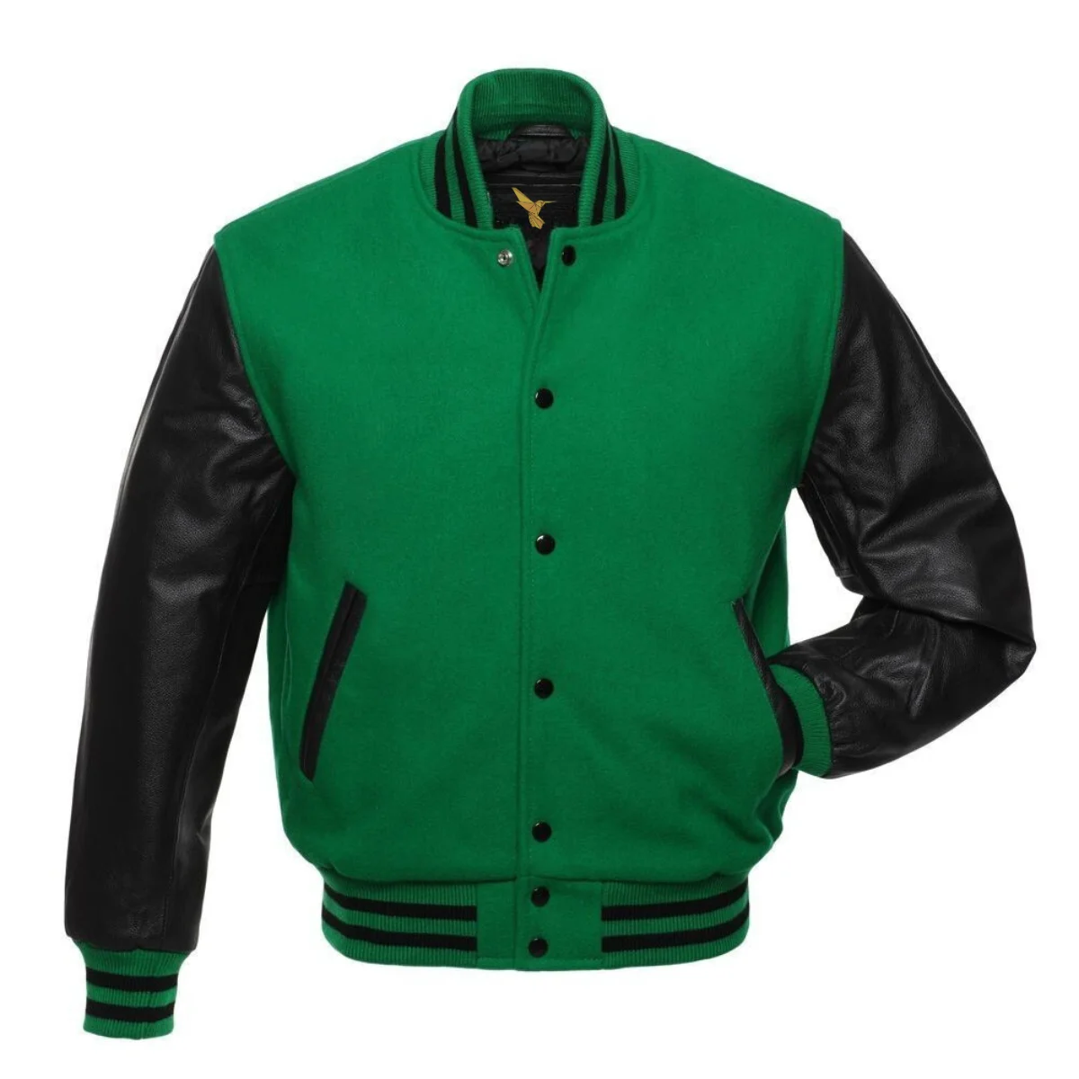 Inner Side of Green Varsity Jacket