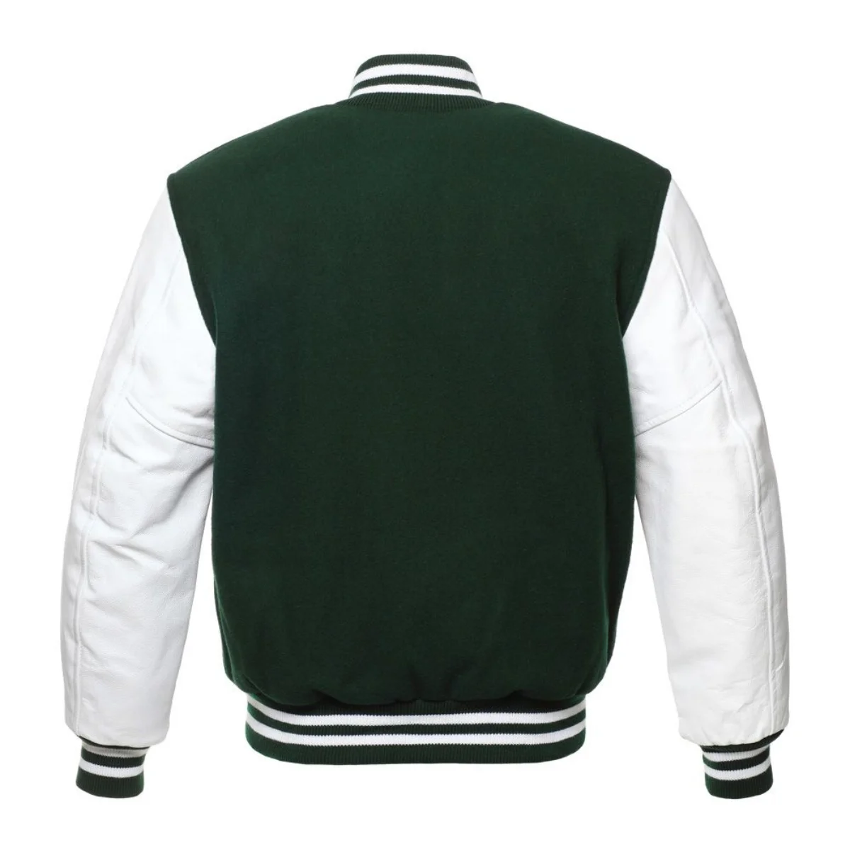 Back Image of Green Varsity Jacket