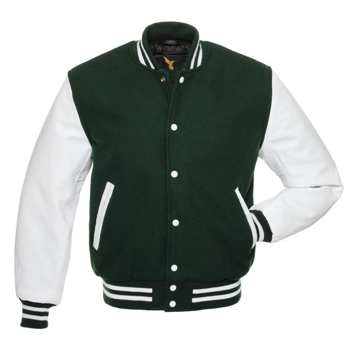 Inner Side of Green Varsity Jacket