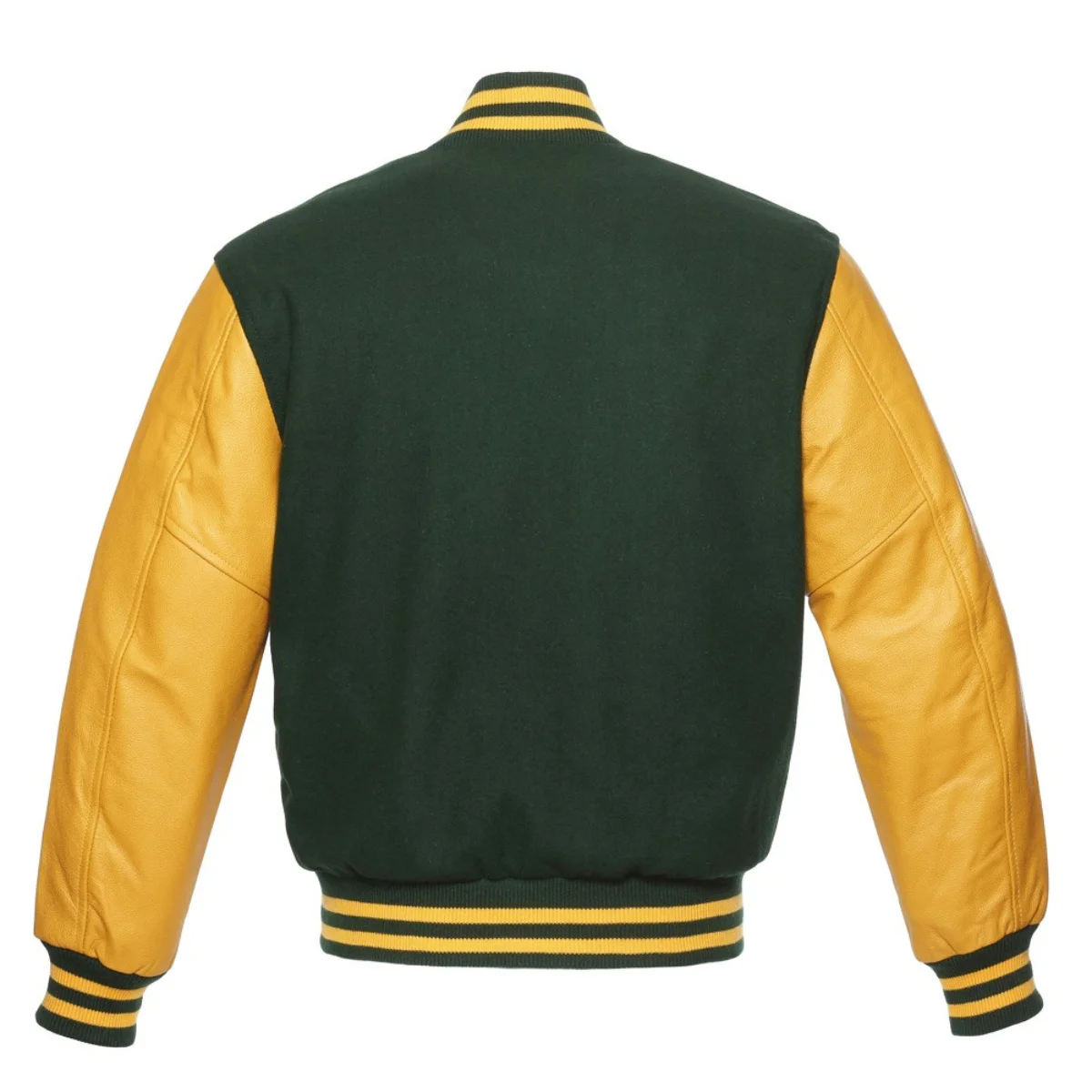 Back Image of Green Varsity Jacket