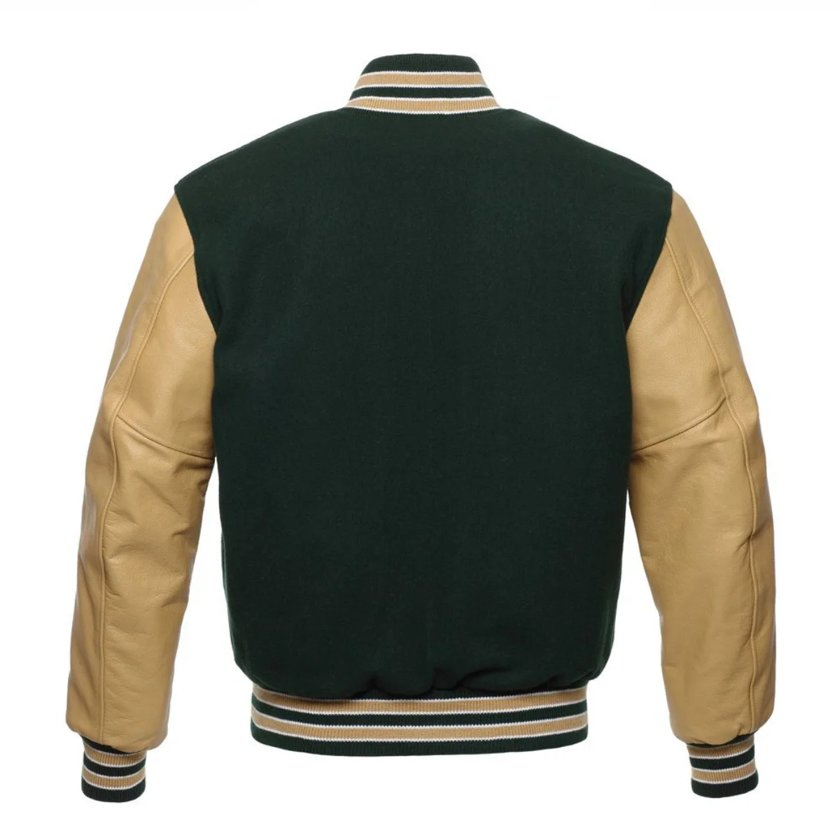 Back Image of Green Varsity Jacket