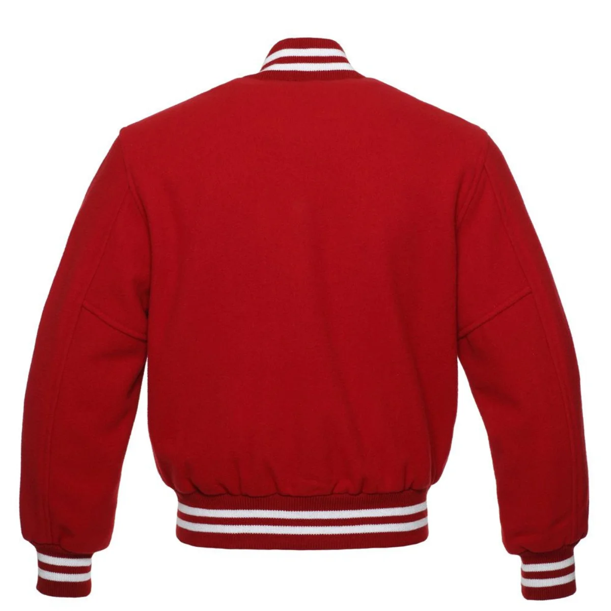 Back Image of Red Varsity Jacket