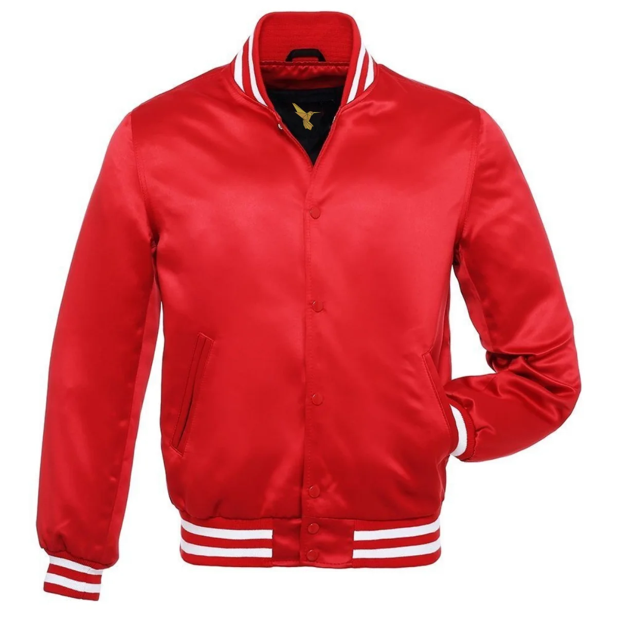 Inner Side Of Red Varsity Jacket