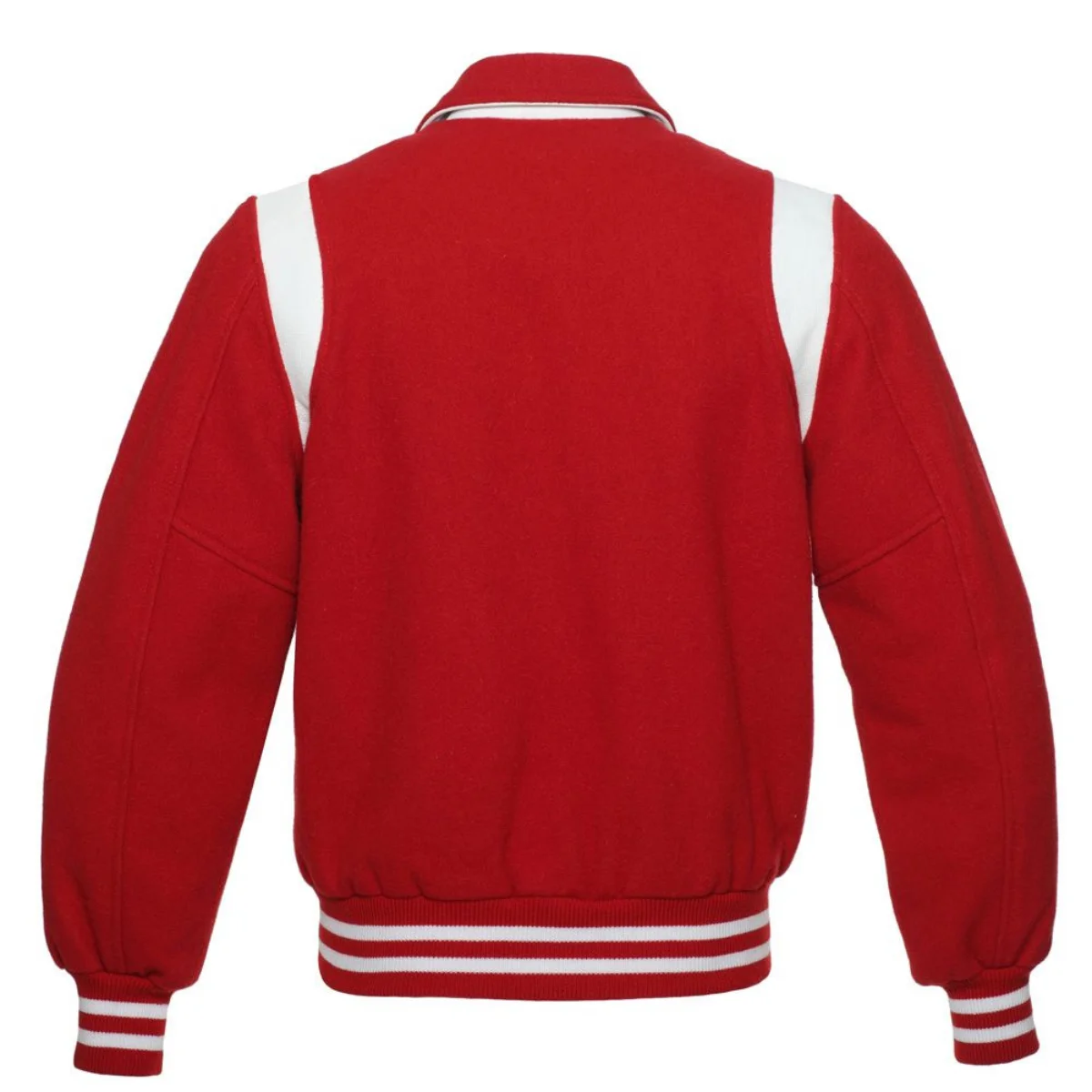 Back Image of Red Varsity Jacket