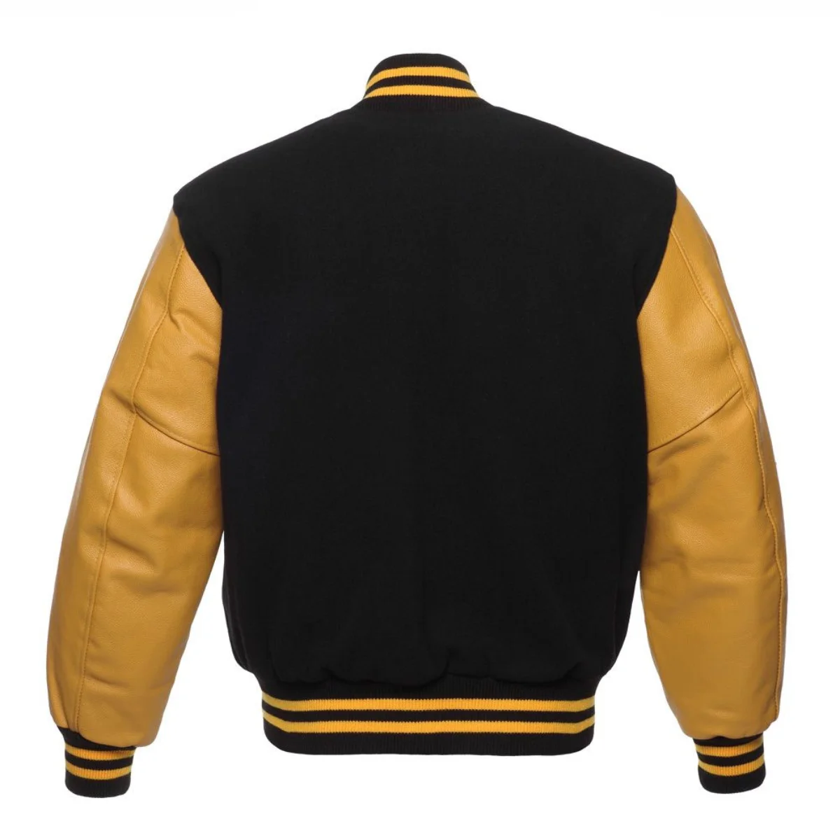 Back Image of Faux Leather Varsity Jacket