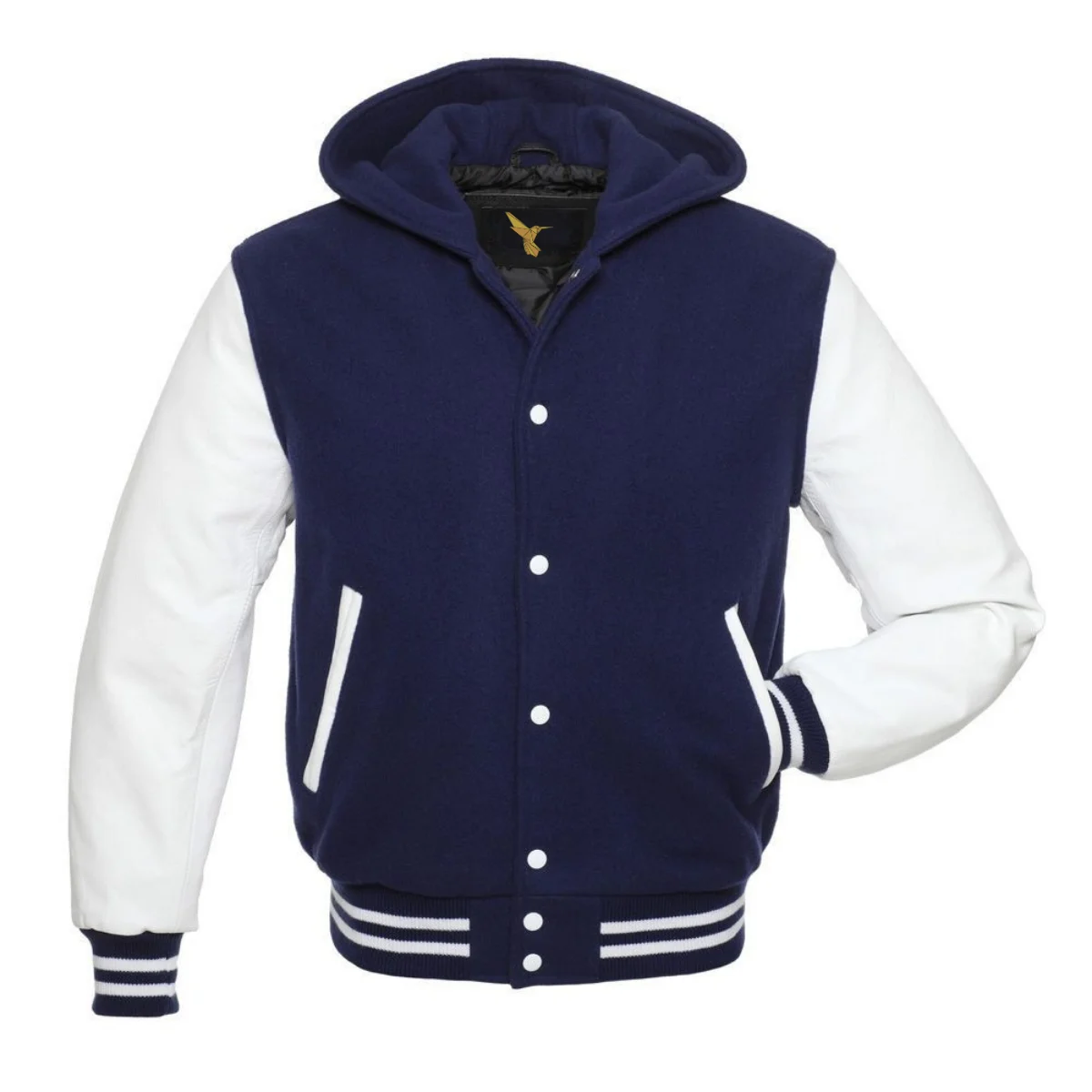 Inner Side of Hooded Varsity Jacket