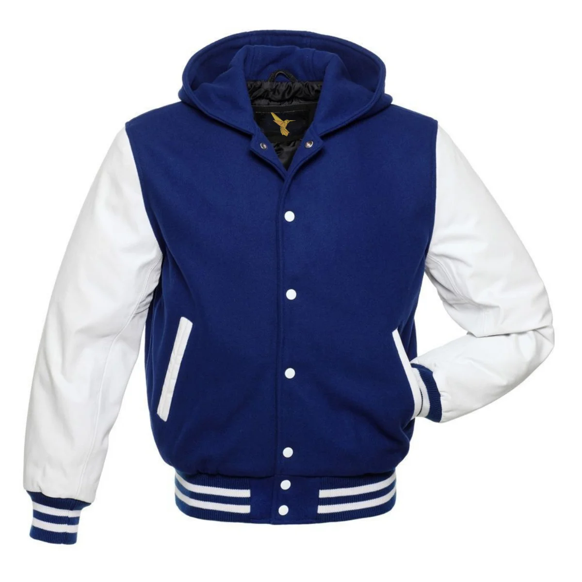 Inner Side of Hooded Varsity Jacket