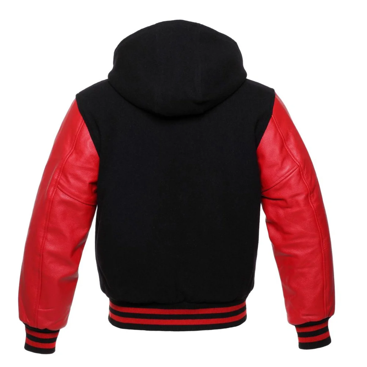 Back Image of Hooded Varsity Jacket