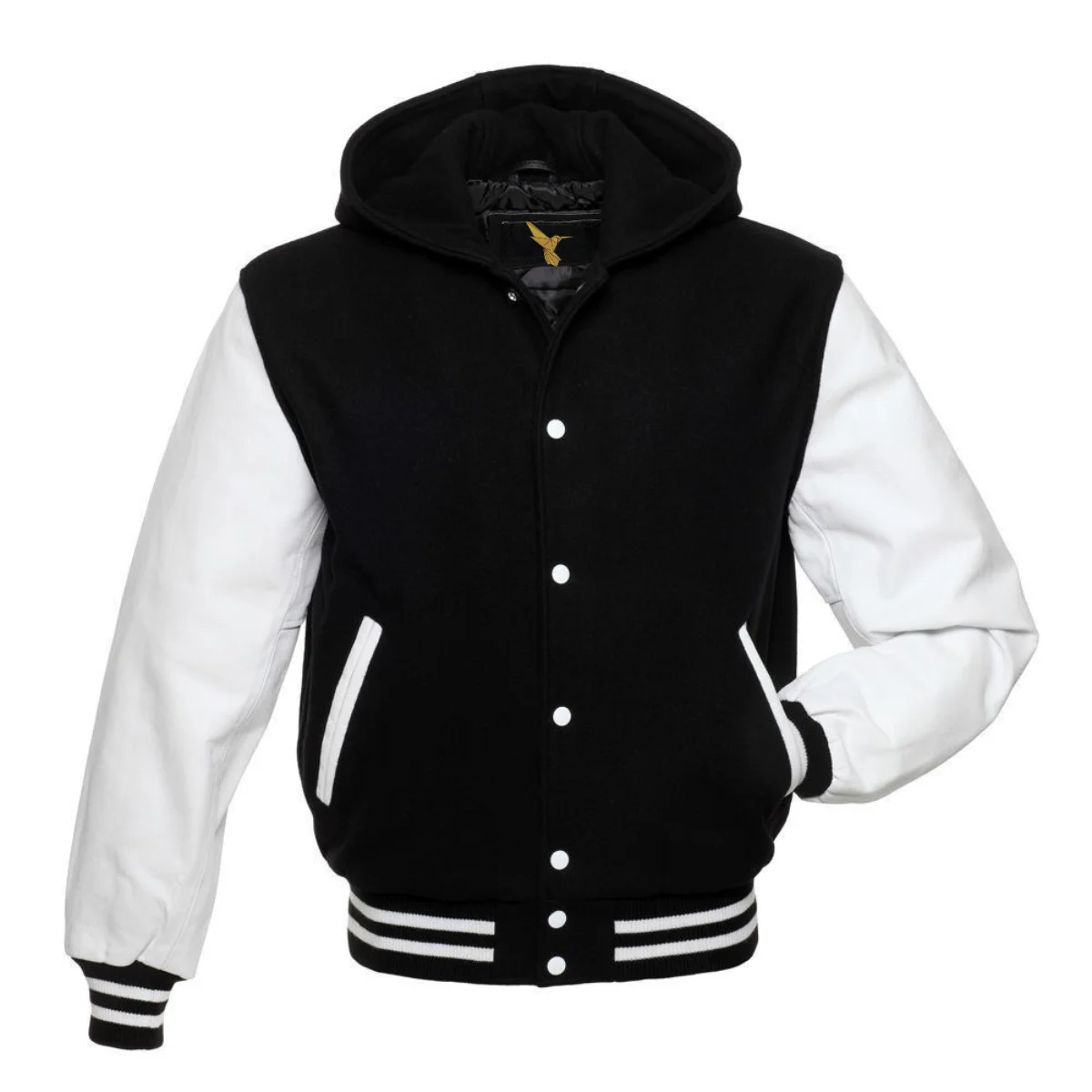 Inner Side of Hooded Varsity Jacket