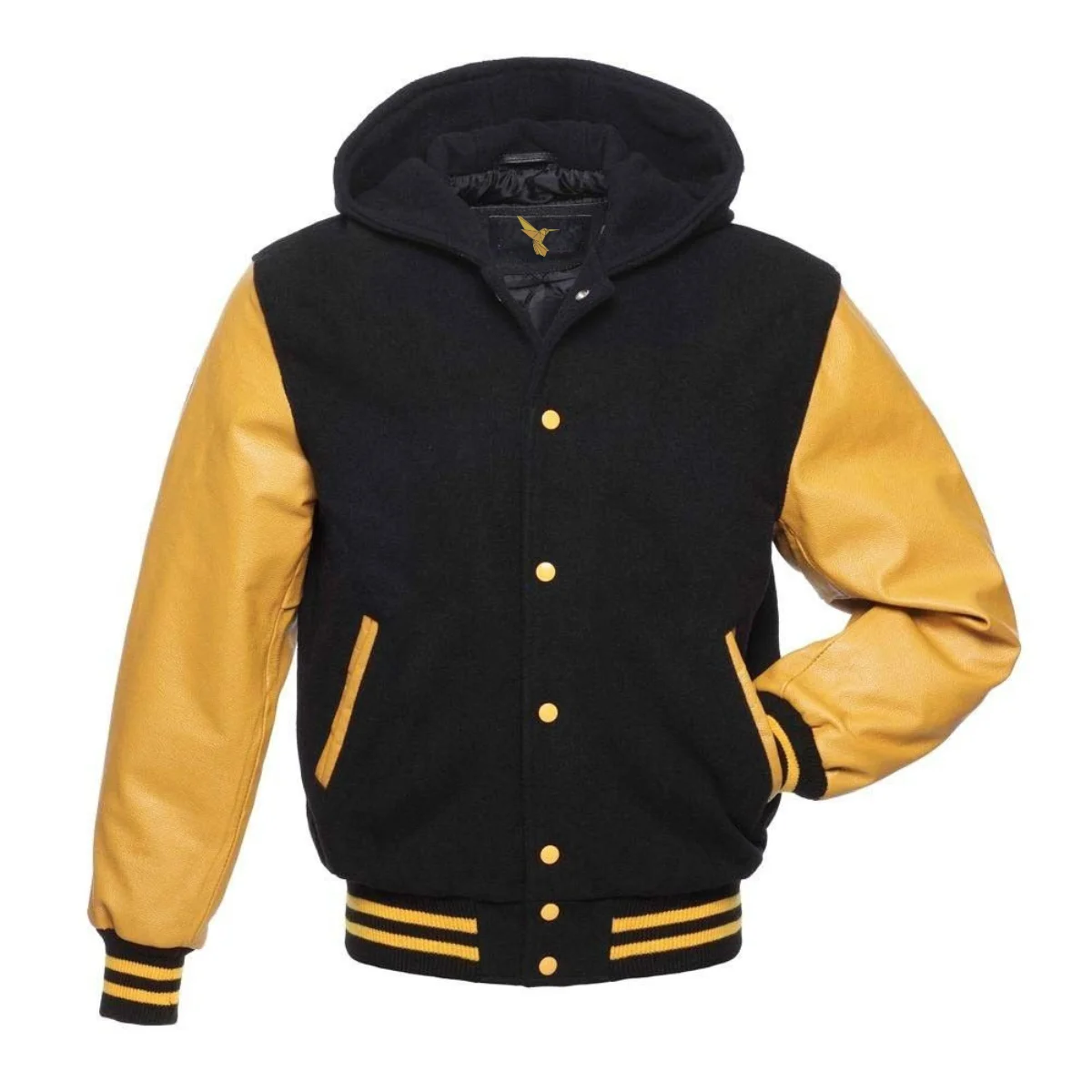 Inner Side of Hooded Varsity Jacket