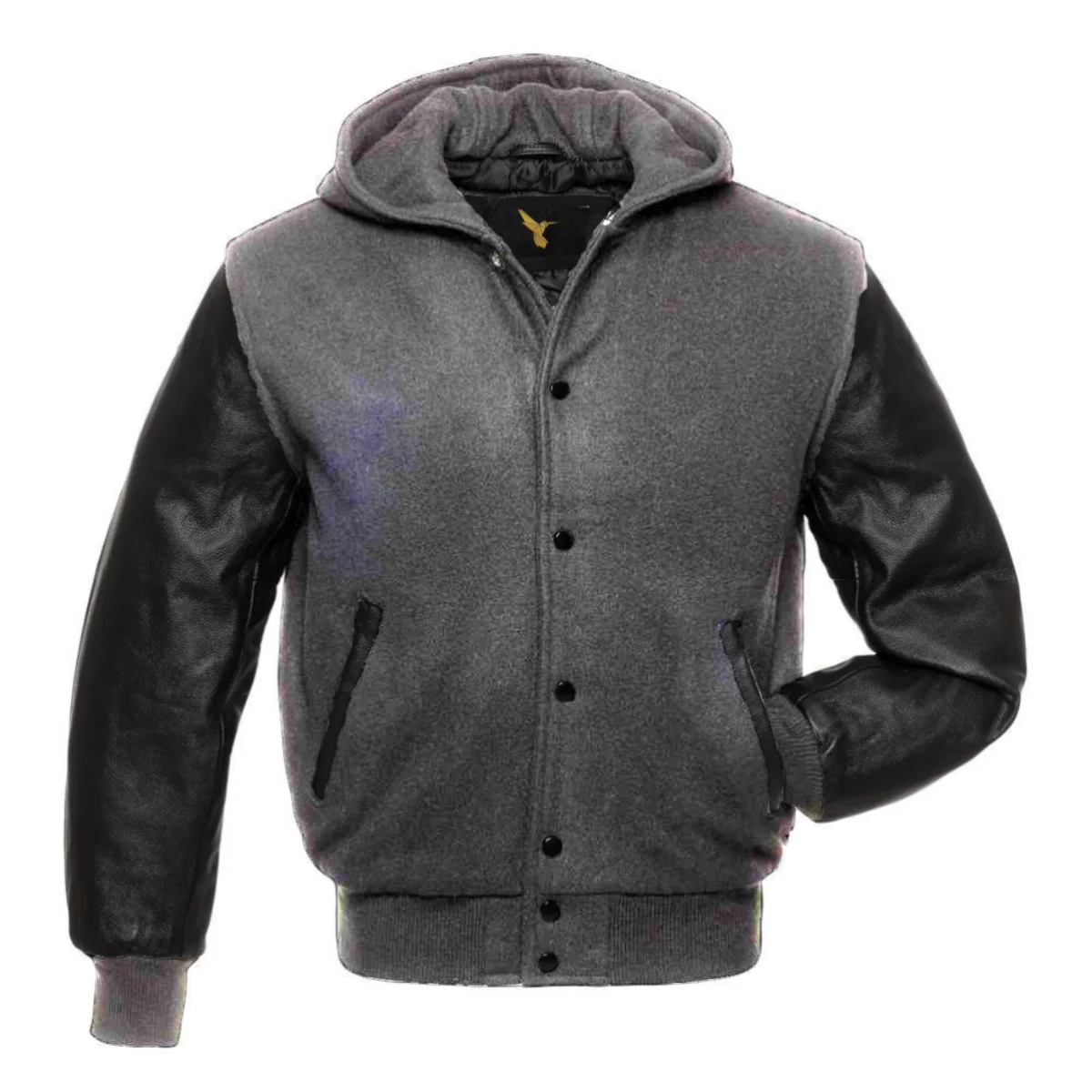 Inner Side of Hooded Varsity Jacket