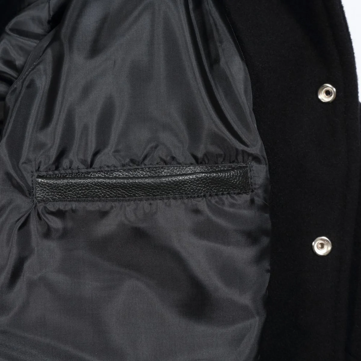 Inner Side of Men's Varsity Jacket