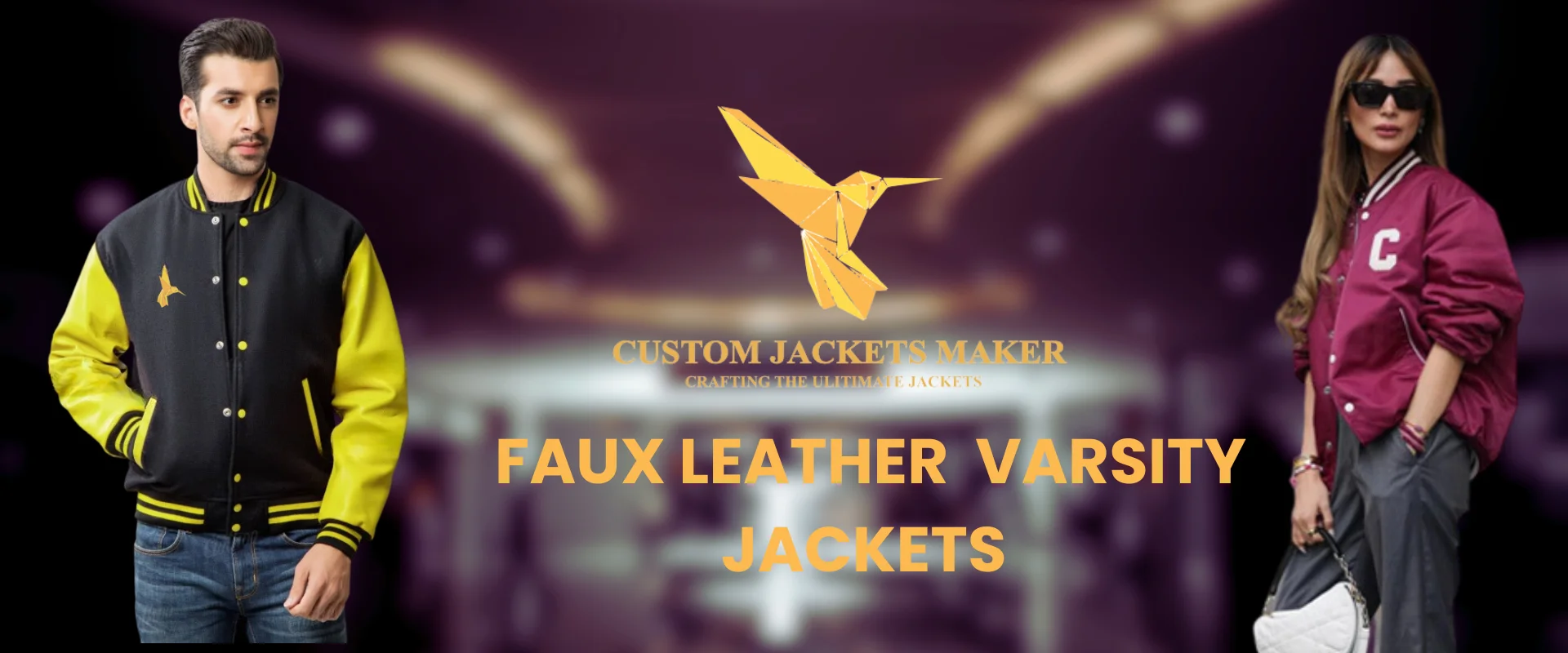 Banner Image of Faux Leather Varsity Jacket