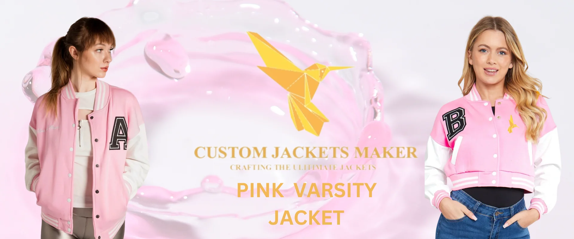 Banner Image of Pink Varsity jacket 